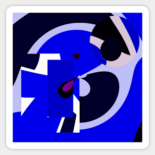 A blue face Sticker